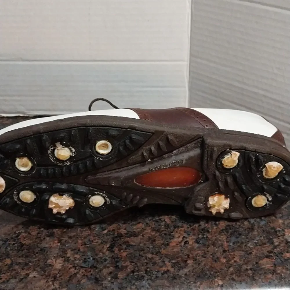 FootJoy Brown and White Men's Oxfords...SIZE  7.5 XW...